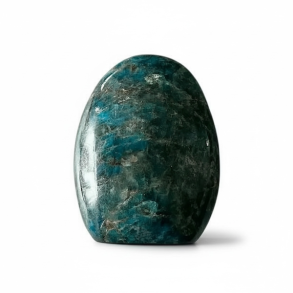 Unik bl apatit freeform 502 gram  kraftfuld poleret krystal 9,3 x 7,3  cm