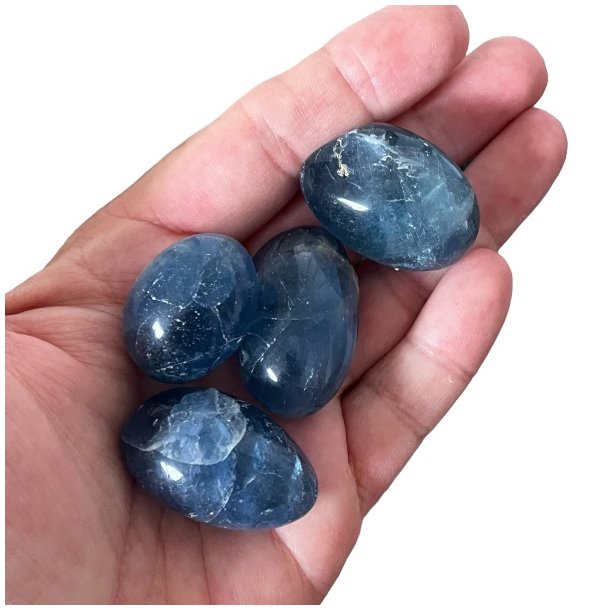 Bl fluorit lommesten, Ml imellem 3 - 4 cm