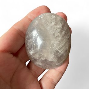 Bl� Rosenkvarts Palmstone, H�ndsten, M�l 5,6 x 4,5 cm