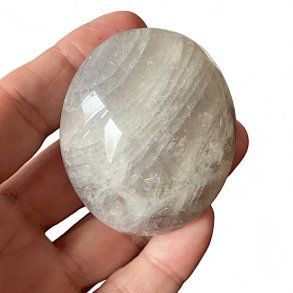 Bl� Rosenkvarts Palmstone, H�ndsten, M�l 5,5 x 4,6 cm