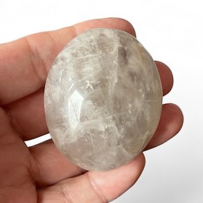 Bl Rosenkvarts Palmstone, Hndsten, Ml 5,3 x 4,3 cm