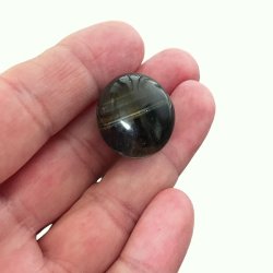 Bl Tigerje (Falkeje)  Runde sten i B-kvalitet. Strrelse: 2 - 2,5 cm