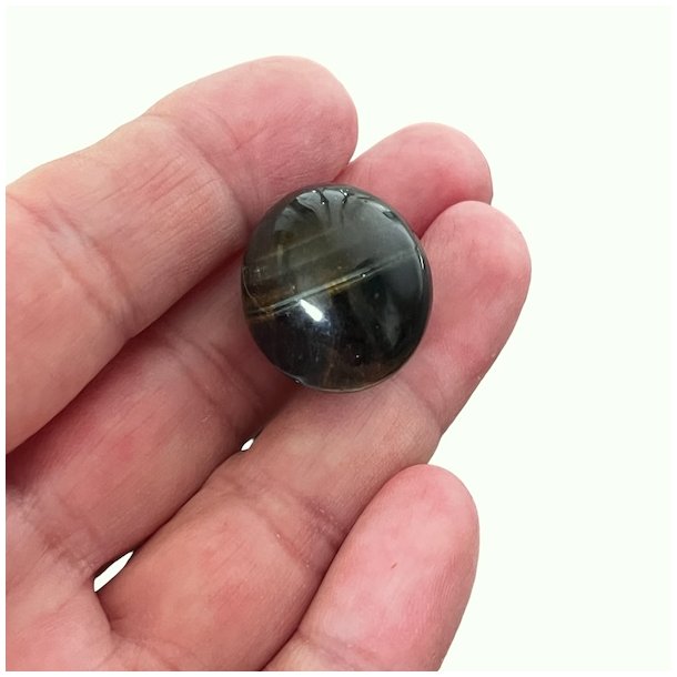 Bl Tigerje (Falkeje)  Runde sten i B-kvalitet. Strrelse: 2 - 2,5 cm