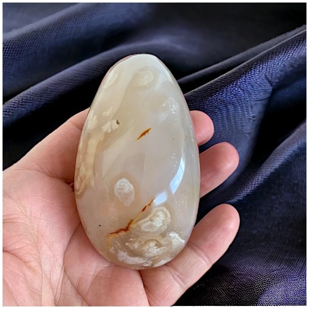 Hndsten i floweragat/blomsteragat | Ml 8 x 4,5 cm