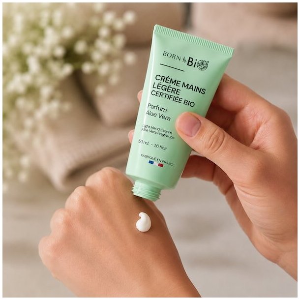 �kologisk Aloe Vera H�ndcreme 50 ml med Silkebl�d Finish