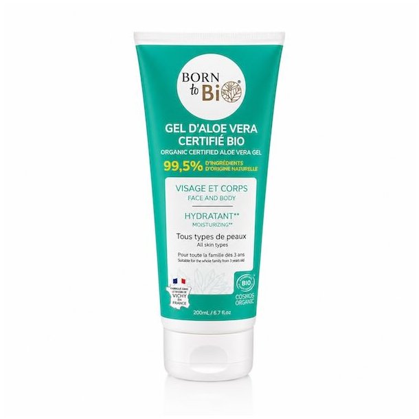Born to Bio �kologisk aloe vera gel 200 ml med 99,5 % naturlige ingredienser