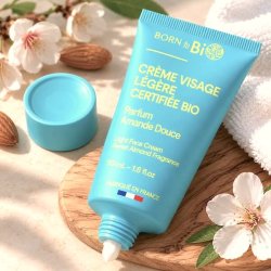 �kologisk ansigtscreme fra Born to Bio 50 ml med s�d mandel og fugtgivende pleje