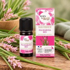 Born to Bio �kologisk Palmarosa Bio �terisk olie 10 ml med flaske og �ske.