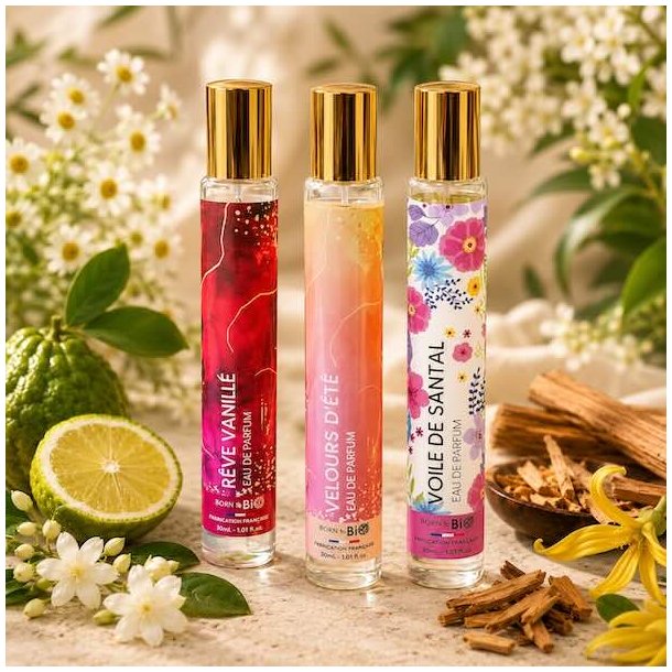 Born to Bio parfumepakke | R�ve Vanille, Velours d'�t� &amp; Voile de Santal