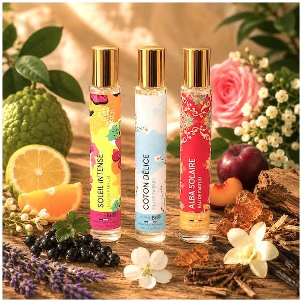 Born to Bio parfumepakke med Soleil Intense, Coton D�lice og Alba Solaire Eau de Parfum 30 ml