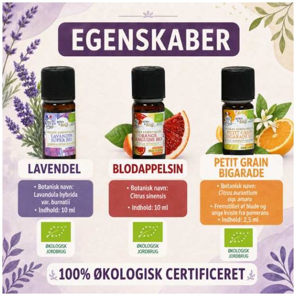Sov godt med �kologiske �teriske olier fra Born to Bio