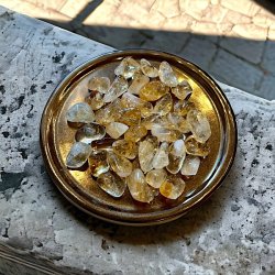 Brndt citrin lommesten,  Ml imellem 2 - 2,5 cm