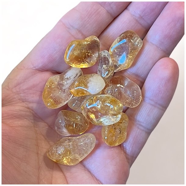 Brndt citrin lommesten,  Ml imellem 2 - 2,5 cm