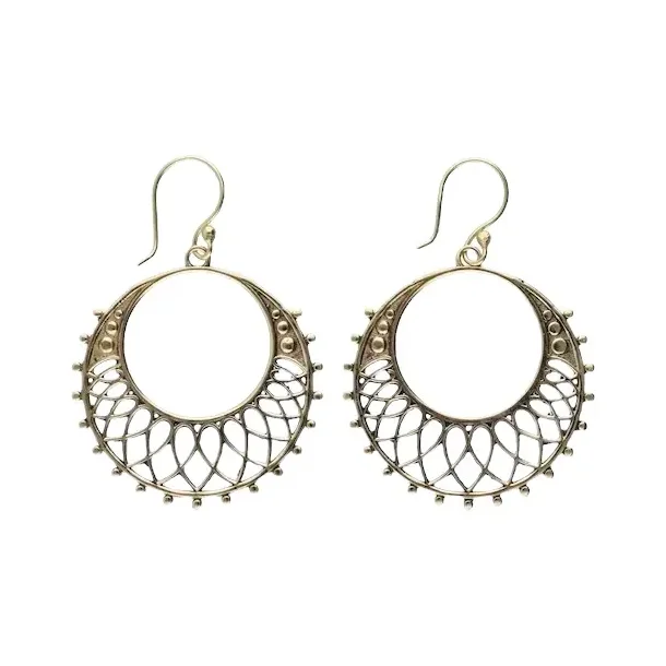 Nikkelfri bronzereringe i boheme stil  spirituelle reringe 3,7 cm i varme toner