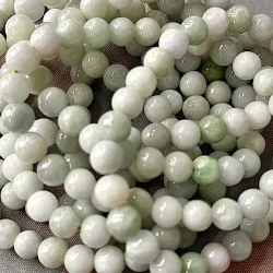 Burmesisk jadearmbnd 1618 cm  ro, held og spirituel beskyttelse i n sten