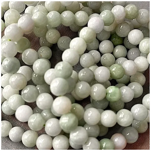 Burmesisk jadearmbnd 1618 cm  ro, held og spirituel beskyttelse i n sten