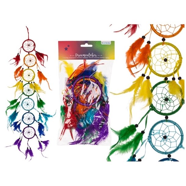 7 chakra Regnbue Drmmefanger - 8 x 90 cm