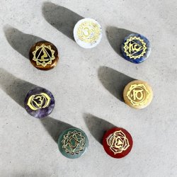 Krystals�t 7 chakra,  M�l 1,6 cm i diameter