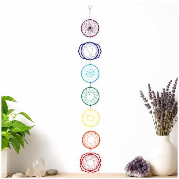 7 chakra oph�ng som farverig v�gdekoration i moderne hjem