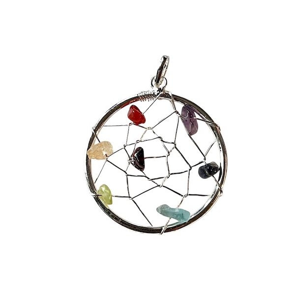 Chakra dr�mmefanger vedh�ng i s�lvmetal � �4 cm - Model A