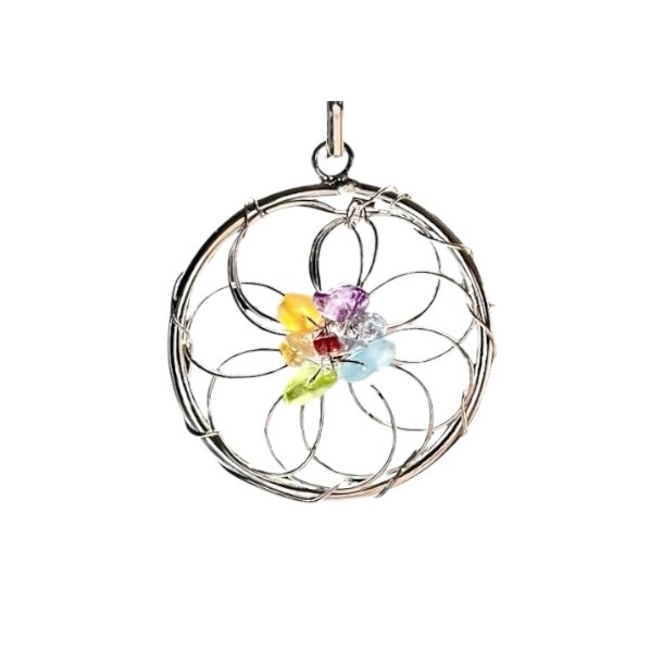 Chakra dr�mmefanger vedh�ng i s�lvmetal � �4 cm � Model B