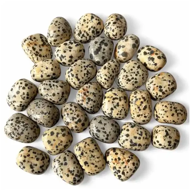 Dalmatiner Jaspis Lommesten 2,5 cm � Unik Krystal til Balance, Energi og Harmoni