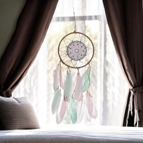 Hndlavet Drmmefanger med Mandala  20x50 cm | Boheme & Spirituel Dekoration