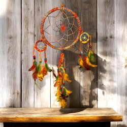 Regnbuefarvet Drmmefanger  55 cm Sknhed, Harmoni og Positiv Energi