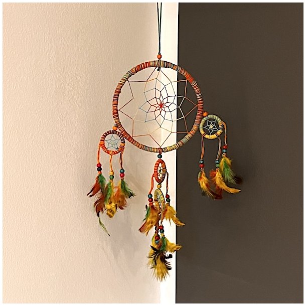 Regnbuefarvet Drmmefanger  55 cm Sknhed, Harmoni og Positiv Energi