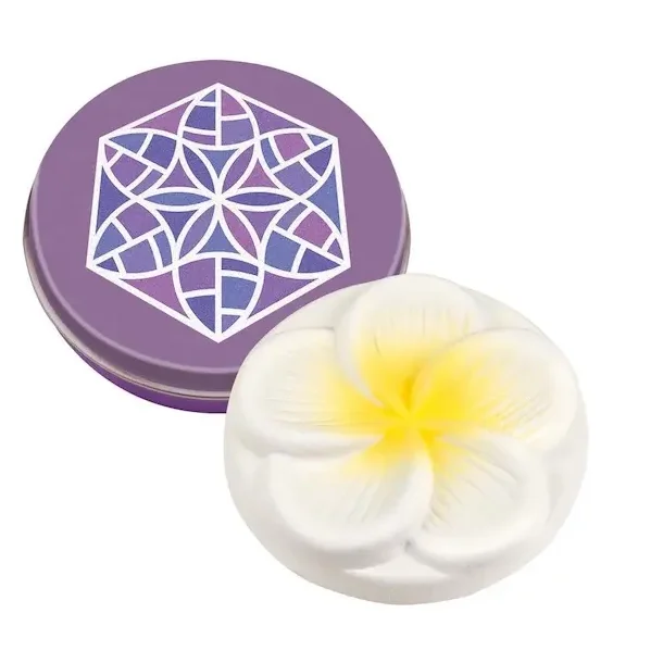 Mini Frangipani duftsten i metalske 5 cm  diskret og dekorativ diffuser til teriske olier