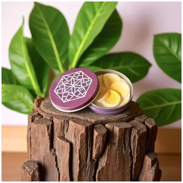 Mini Frangipani duftsten i metalske 5 cm  diskret og dekorativ diffuser til teriske olier