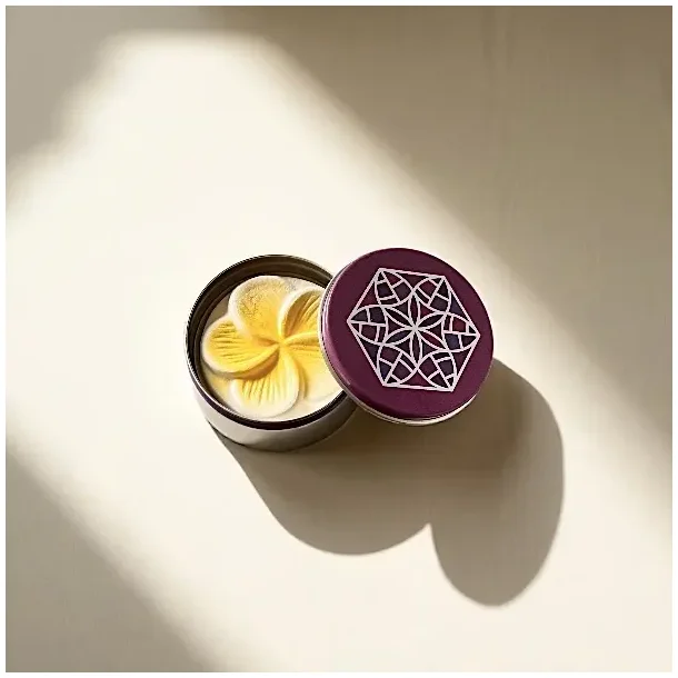 Mini Frangipani duftsten i metalske 5 cm  diskret og dekorativ diffuser til teriske olier