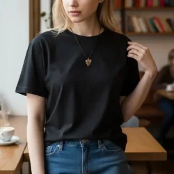 Elite Shungit Vedhng  2,7 x 2,4 cm med Vokset Sort Snre