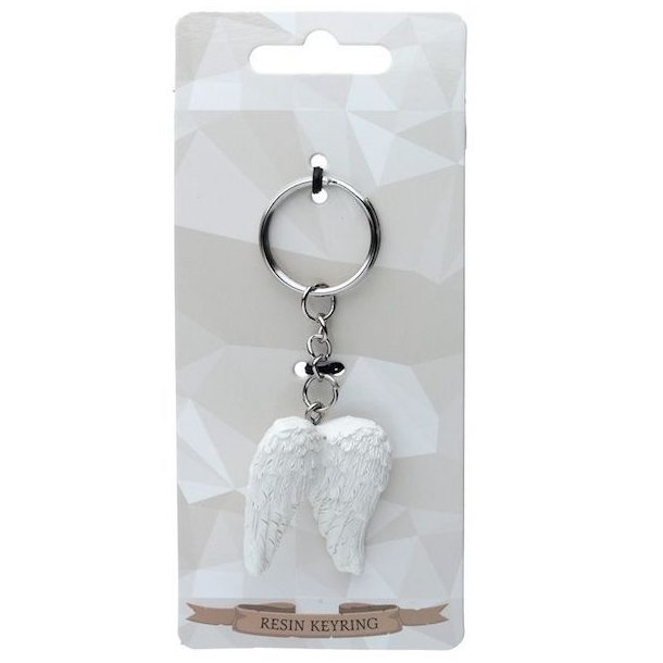 Magiske n�gleringe med englevinger � spirituel beskyttelse og elegant tilbeh�r