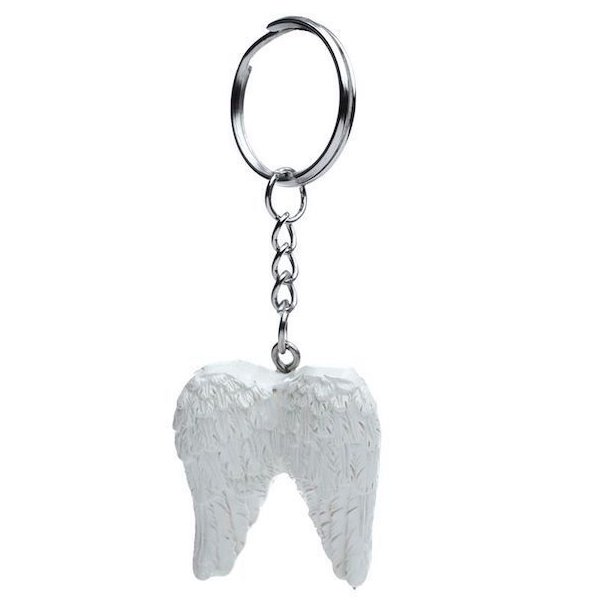 Magiske n�gleringe med englevinger � spirituel beskyttelse og elegant tilbeh�r