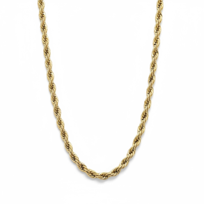 Forgyldt snoet halsk�de i st�l � maskulin & tidl�s unisex k�de