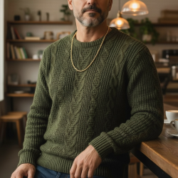 Forgyldt snoet halsk�de i st�l � maskulin &amp; tidl�s unisex k�de