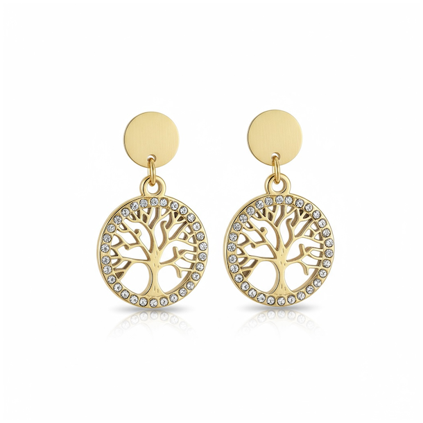 Forgyldte �restikker med Tree of Life � Spirituel Harmoni