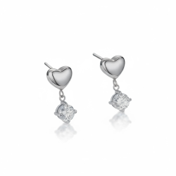 Smukke forslvede restikker med vedhng  hjerte og rhinsten i spirituelt design