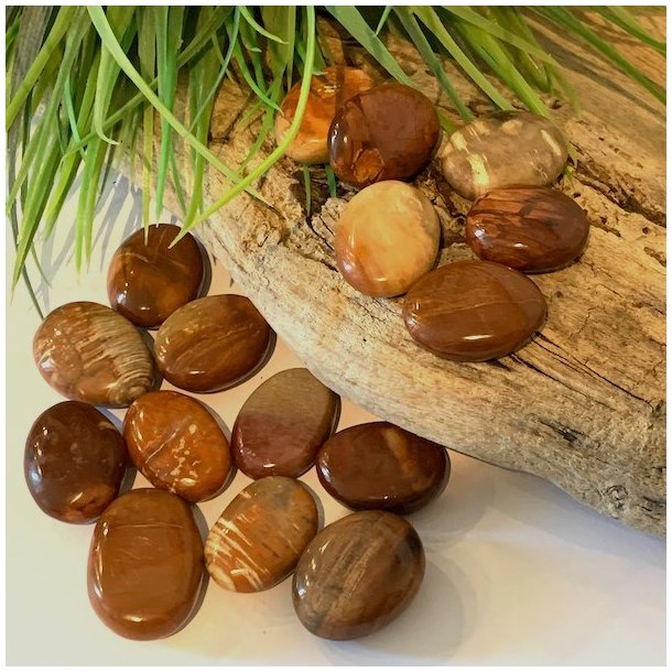 Forstenet tr� | lommesten | M�l ca.  2,5 - 3 cm