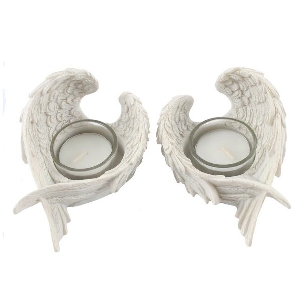 Fyrfadsstager med englevinger