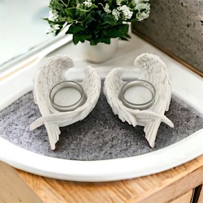 Fyrfadsstager med englevinger 2 stk (s�t)