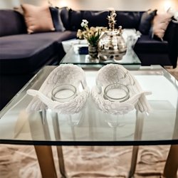 Fyrfadsstager med englevinger