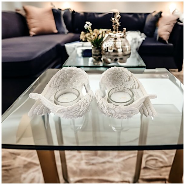 Fyrfadsstager med englevinger