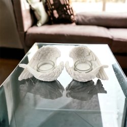 Fyrfadsstager med englevinger