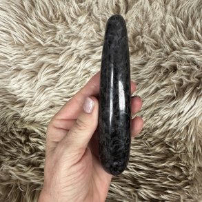 Indigo gabbro healerstav, M�l 14,6 x 3 cm