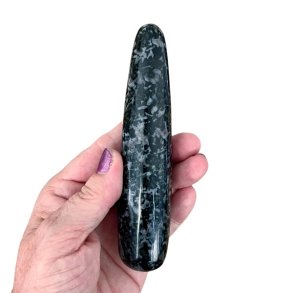 Indigo gabbro healerstav, Ml 13,6 x 3 cm
