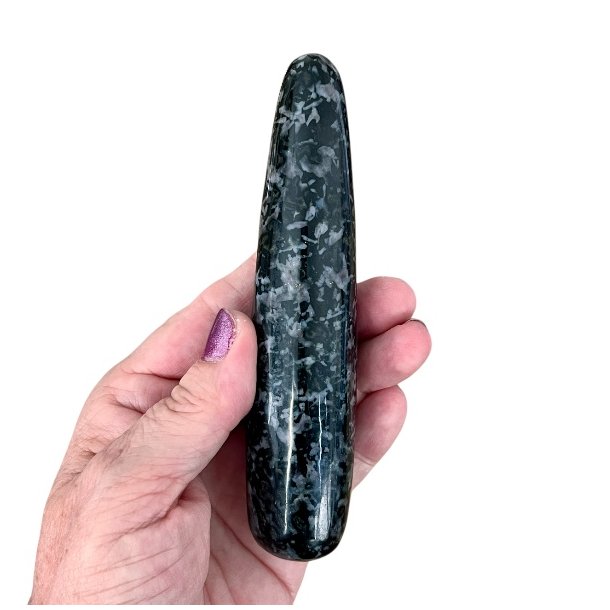Indigo gabbro healerstav, Ml 13,6 x 3 cm
