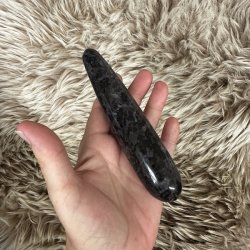 Indigo gabbro healerstav, M�l 14,6 x 3 cm