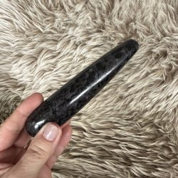 Indigo gabbro healerstav, M�l 14,6 x 3 cm